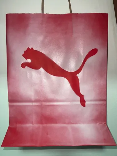 Sacola de papel presente arte grafite Puma