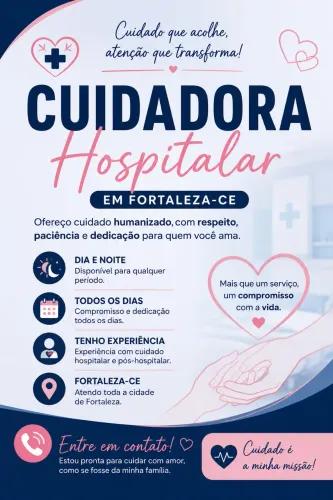 Cuidadora hospitalar.