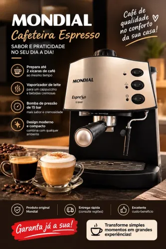 Cafeteira Mondial 15 bar