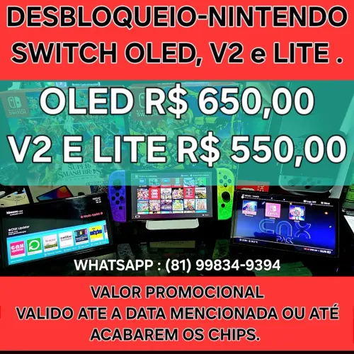 Nintendo switch todos os modelos 