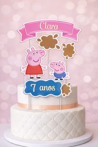 Topo de bolo Peppa Pig - R$ 21,90