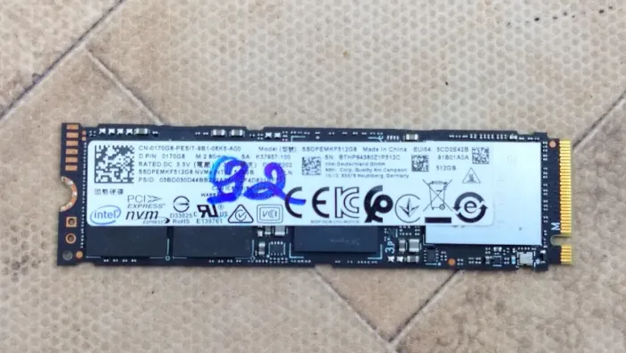 SSD NVME Intel 512Gb Gen 3