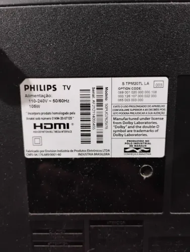 Vendo tv com defeito 50 polegadas Philips