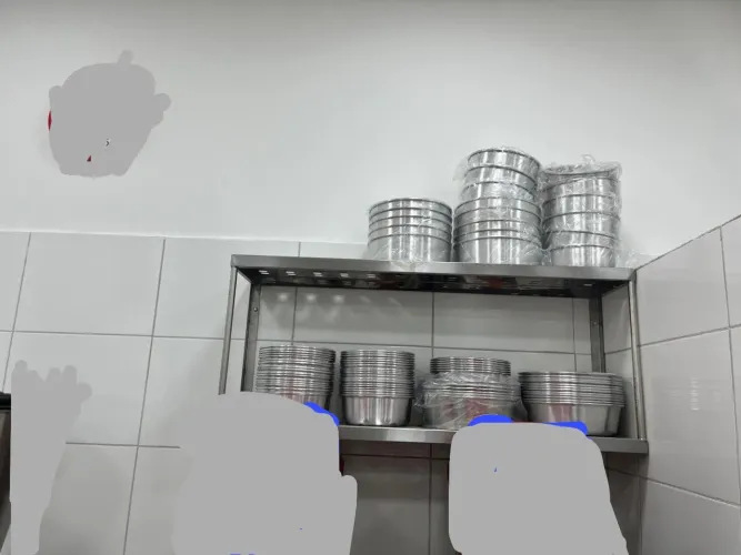 Prateleira dupla suspensa - inox