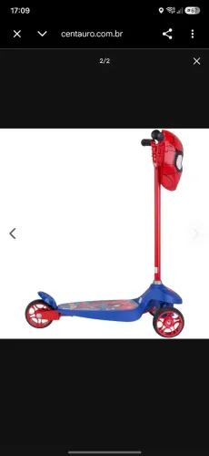 Patinete Skatenet 3 Rodas Disney Marvel Homem Aranha - Infantil