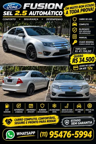Ford Fusion SEL 2.5 16V 173cv Aut. 2011