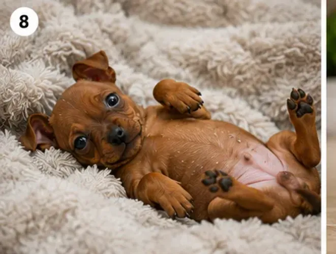 Neném carinhoso e alegre Pinscher/Pincher/Pinsher/Pintier