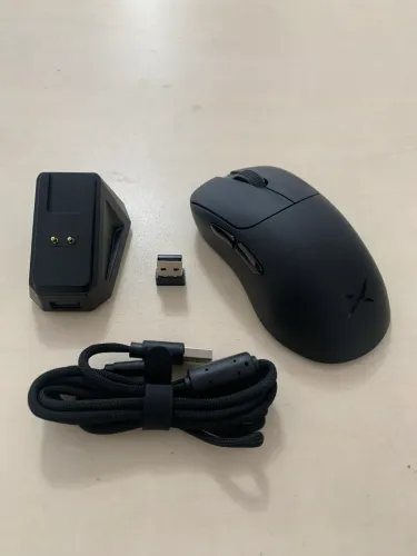 Promoção Delux M500 Pro 8K PAW3395 Tri-Mode c/ Dock Carregamento Novo