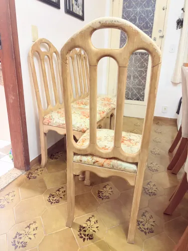 conjunto 4 cadeiras madeira macica