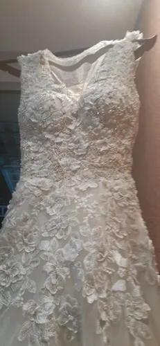 Lindo Vestido de Noiva Off White Fernando Peixoto, Tam; P, usado somente 1x