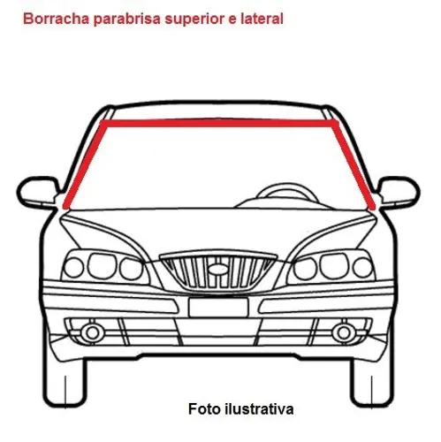 Guarnição Borracha de Parabrisas Kombi Van Caminhão G5 etc...