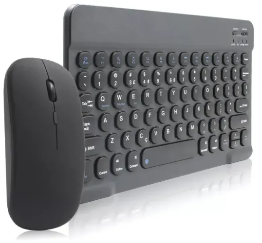 Kit Teclado E Mouse Bluetooth 5.2 Utra Fino - Compatível Com Pc, iPad e Android 