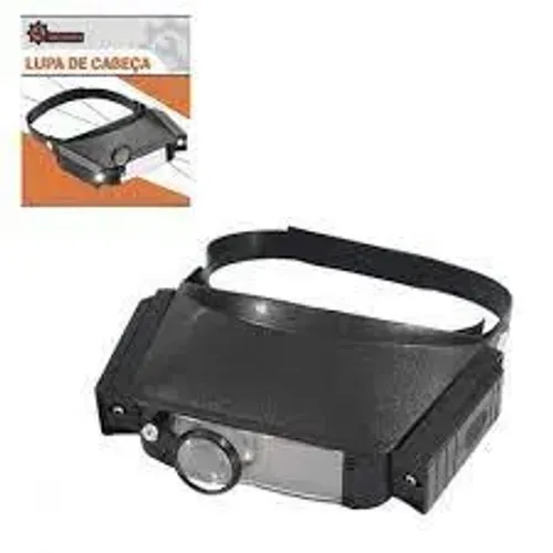 Lupa De Cabeça Com Lente De Vidro Led A Pilha Mb77077/mb8707