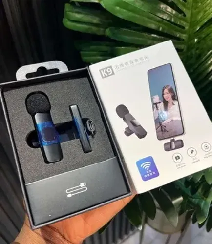 Microfone de Lapela sem fio para iPhone e Android - Entrega Rápida