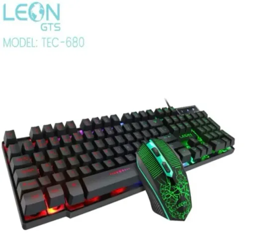 Teclado Gamer com Mouse Gamer com 3 Botões e 1800 DPI
