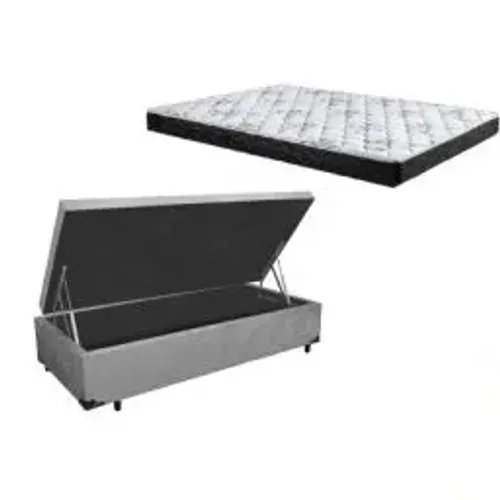 Kit Box Baú Solteiro com Colchão D33 17cm