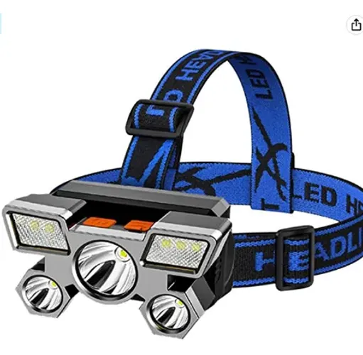 Lanterna Holofote De Cabeça Led Cinco Marchas Lanterna Recarregável Usb (z424)