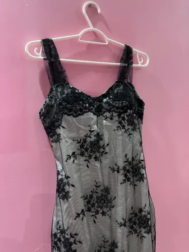 Vestido de festa longo com tule tamanho PP/34