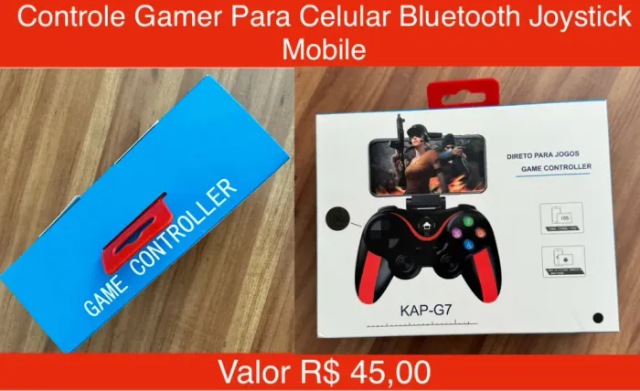 Controle gamer Bluetooth joystick