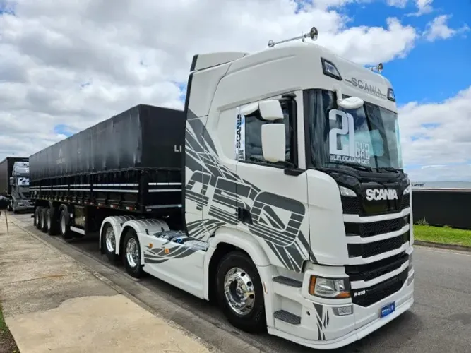 Scania R450 6x2 highline Ano 2021 Euro 5 Teto Alto + 4 Eixo Librelato Ano 2024 13.5 X 2MT