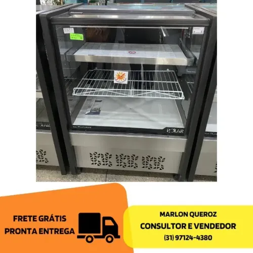 Balcão de Bolos e Tortas 80CM Preto Polar