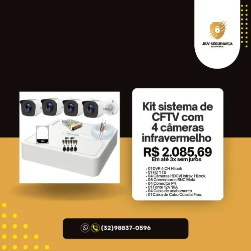 Kit sistema de câmeras infravermelho