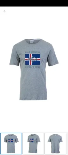 Camiseta Azul Vikingur Cruzeiro Original- Tamanho G - Nova lacrada