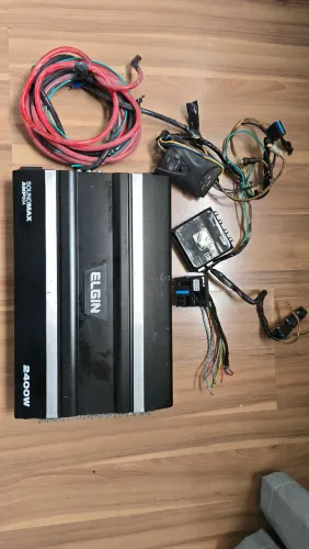 ? Módulo Elgin 2400W + Chicote e Cabos - Som Automotivo Completo