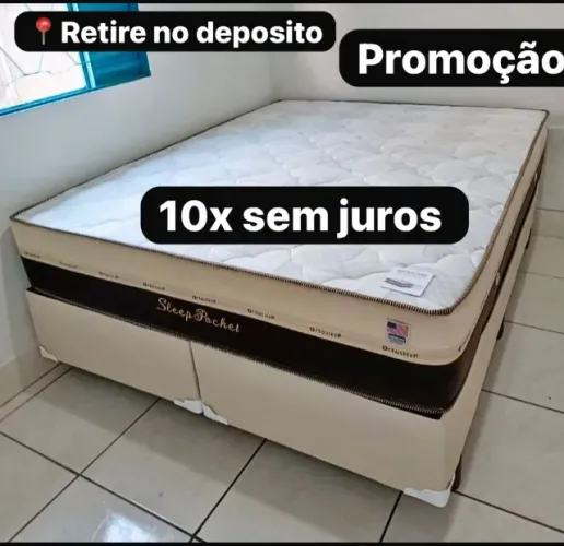 Cama box Queen colchão e base 