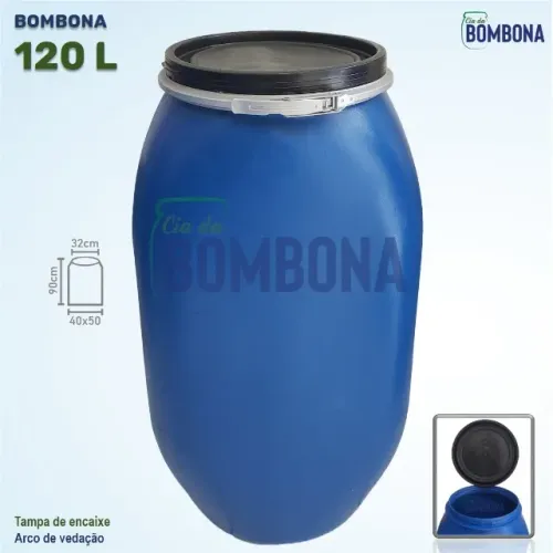 Bombona 120 Litros - Resistente e Durável (Tonel/Tambor)