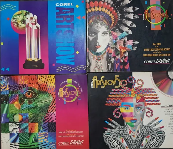 Catálogos dos premiados da Corel Draw dos anos 90