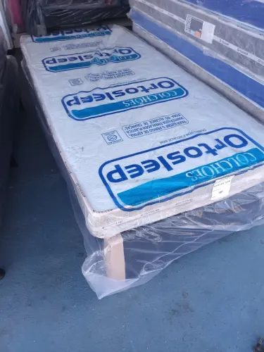 Colchão Ortosleep D33 e base solteiro