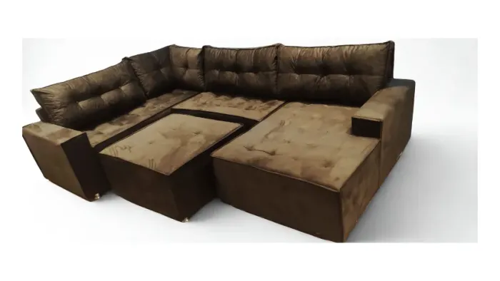 Sofá Modulado Toro com Chaise e Puff 3,10m - Qualidade Premium Direto da Fábrica