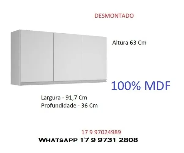 Armario Aereo 03 portas -  Na caixa - Lacrado - Direto da Fabrica