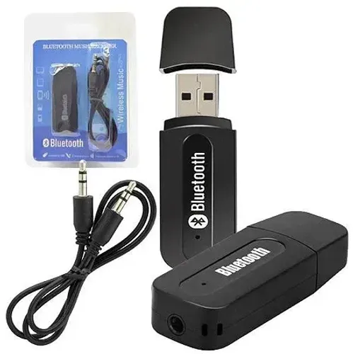 Adaptador Receptor Bluetooth Usb P2 Áudio Músicas Som Carro