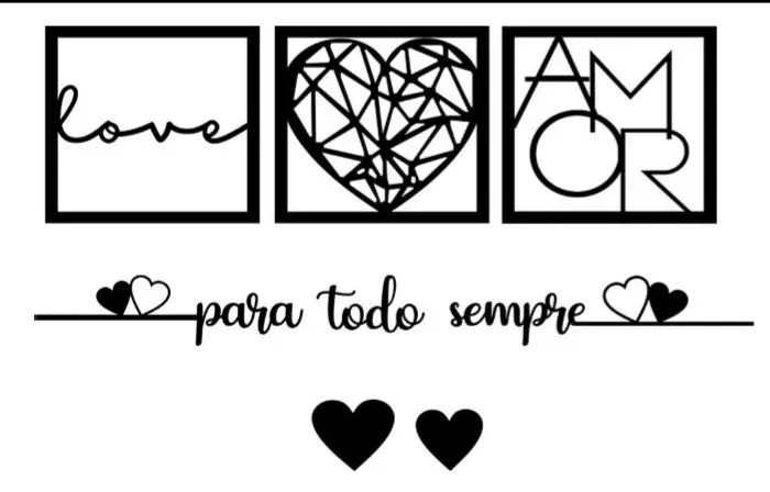 Kit Decorativo Amor Para Todo Sempre