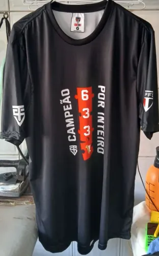 CAMISA TORCEDOR SAO PAULO PRETA TAMANHO G FRETE GRATIS