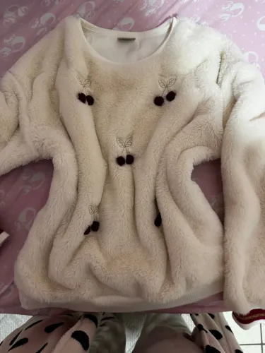 Blusa de frio de cereja infantil
