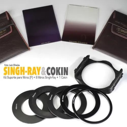 Kit de Filtros Profissionais de Alta performance ?Singh-Ray? e ?Cokin P?.