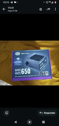 Vende-se fonte cuuler master 650 wts