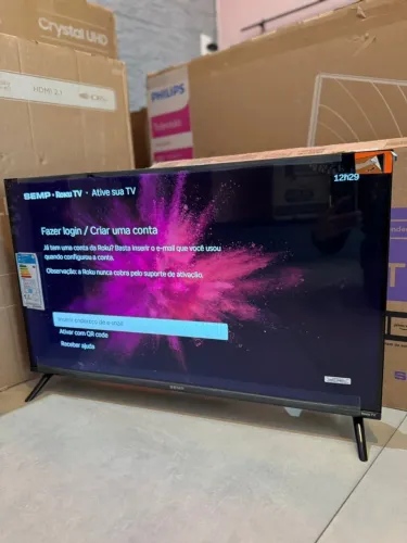 Smart TV 32 SEMP Roku Led Hd com Wi-Fi YouTube Netflix Nova 