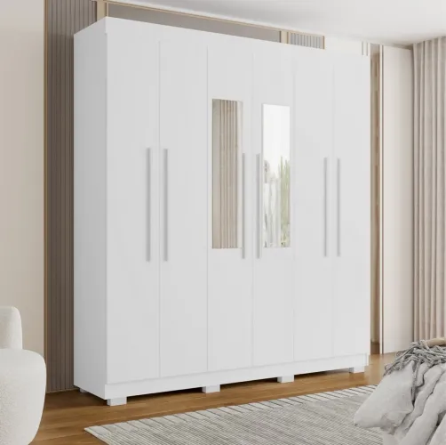 Guarda-Roupa (4 Gavetas) Porto Bello New 2,007 m Branco tt44