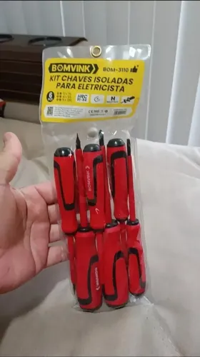 Jogo De Chaves De Fenda Philips Isolada Eletricista Imã 6 PeçaS