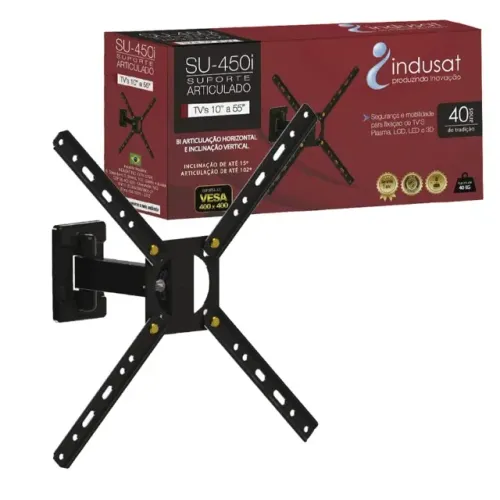 SUPORTE PARA TV BI ARTICULADO 10-55 SU-450I-INDUSAT