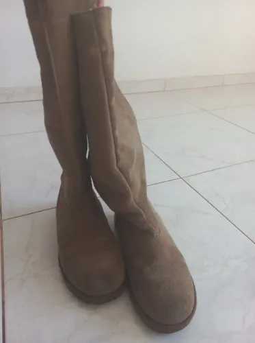 Botas Kipling infantis de camurça marrom TAM 33