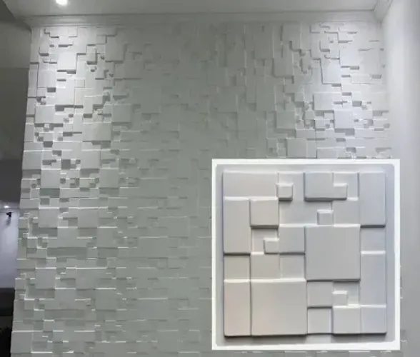 Placas de gesso 3D moldáveis, estilo mosaico 