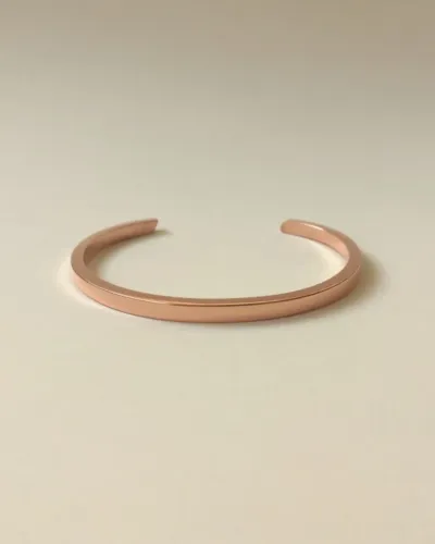 Pulseira de cobre puro reta - 5mm de largura