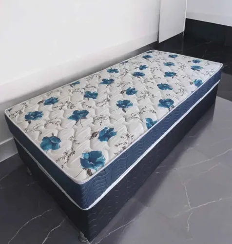 Cama Box Solteiro com Colchão Ortobom