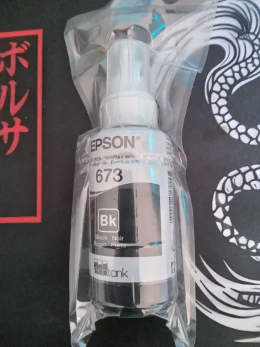 Garrafa de Tinta Epson T673120-AL Preto Original Refil