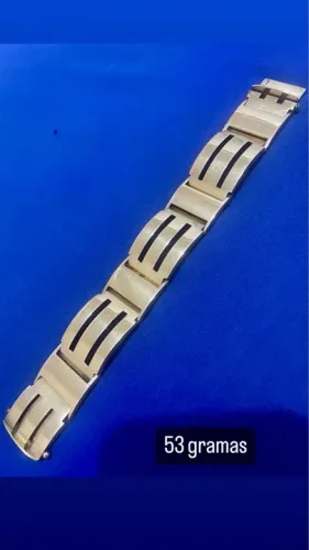 Pulseira de prata masculina banhada a ouro